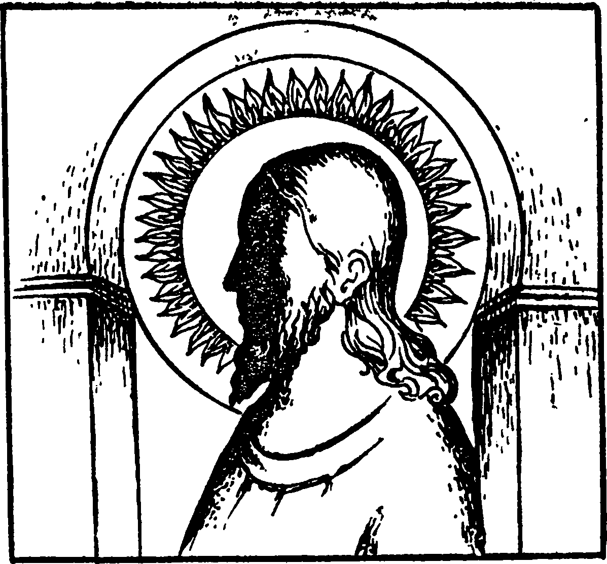 Христос с солнечным нимбом (средневековое изображение)