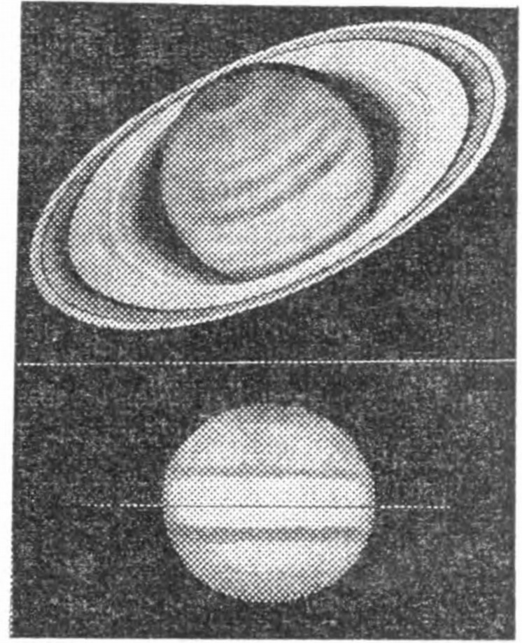 Рис. 60. Сатурн и его кольца