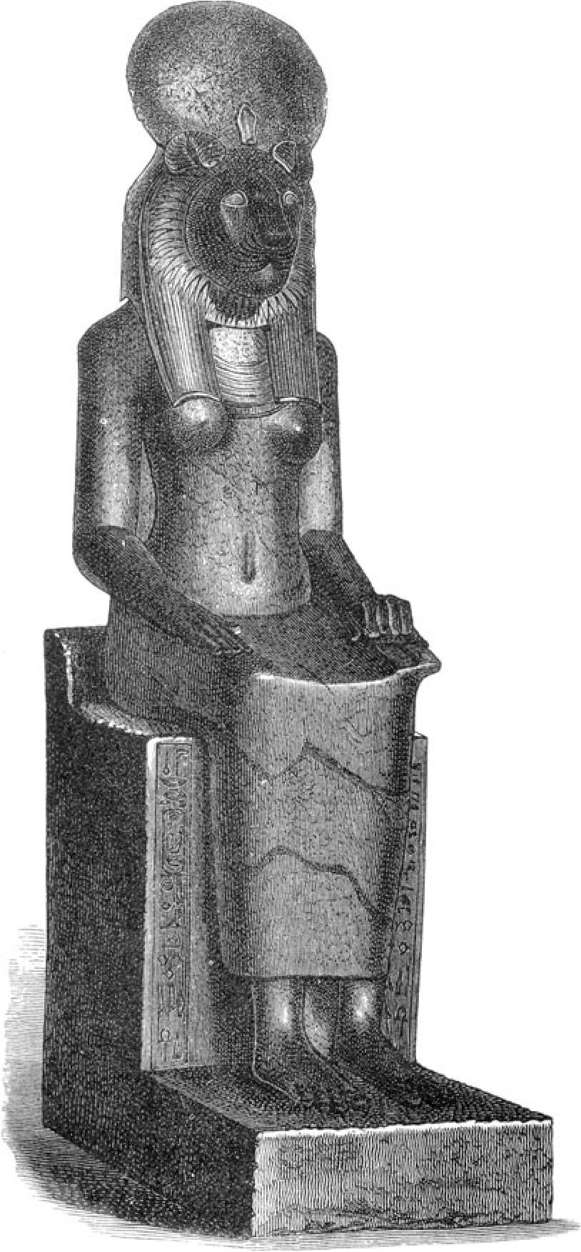 Статуя Сехмет из черного гранита из фиванского храма Мут