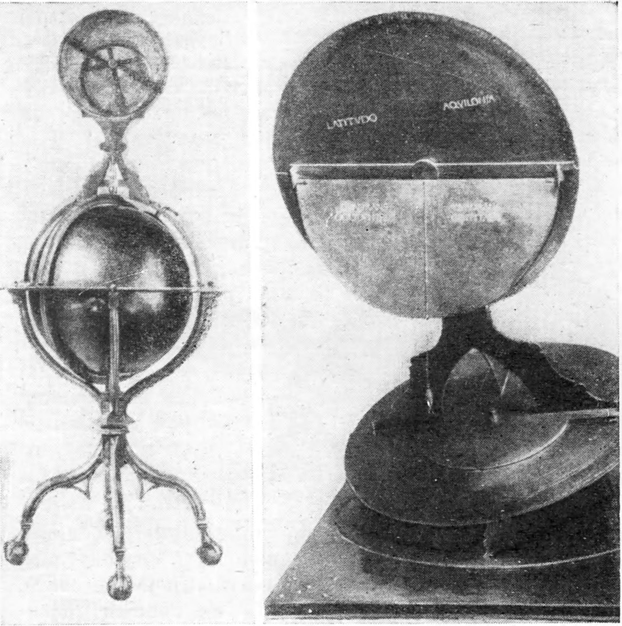 Астрономические инструменты, подаренные Краковскому университету Мартином Былицей: астролябия, небесный глобус, торкветум