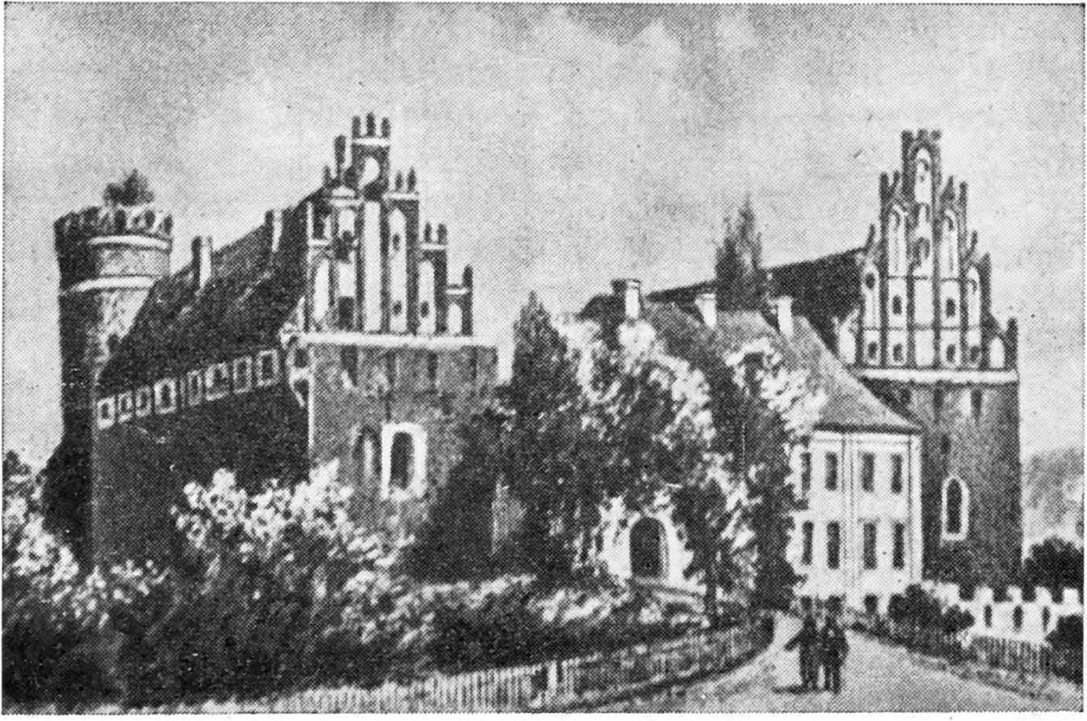 Ольштынский замок. Рисунок Фердинанда Кваста (середина XIX в.)