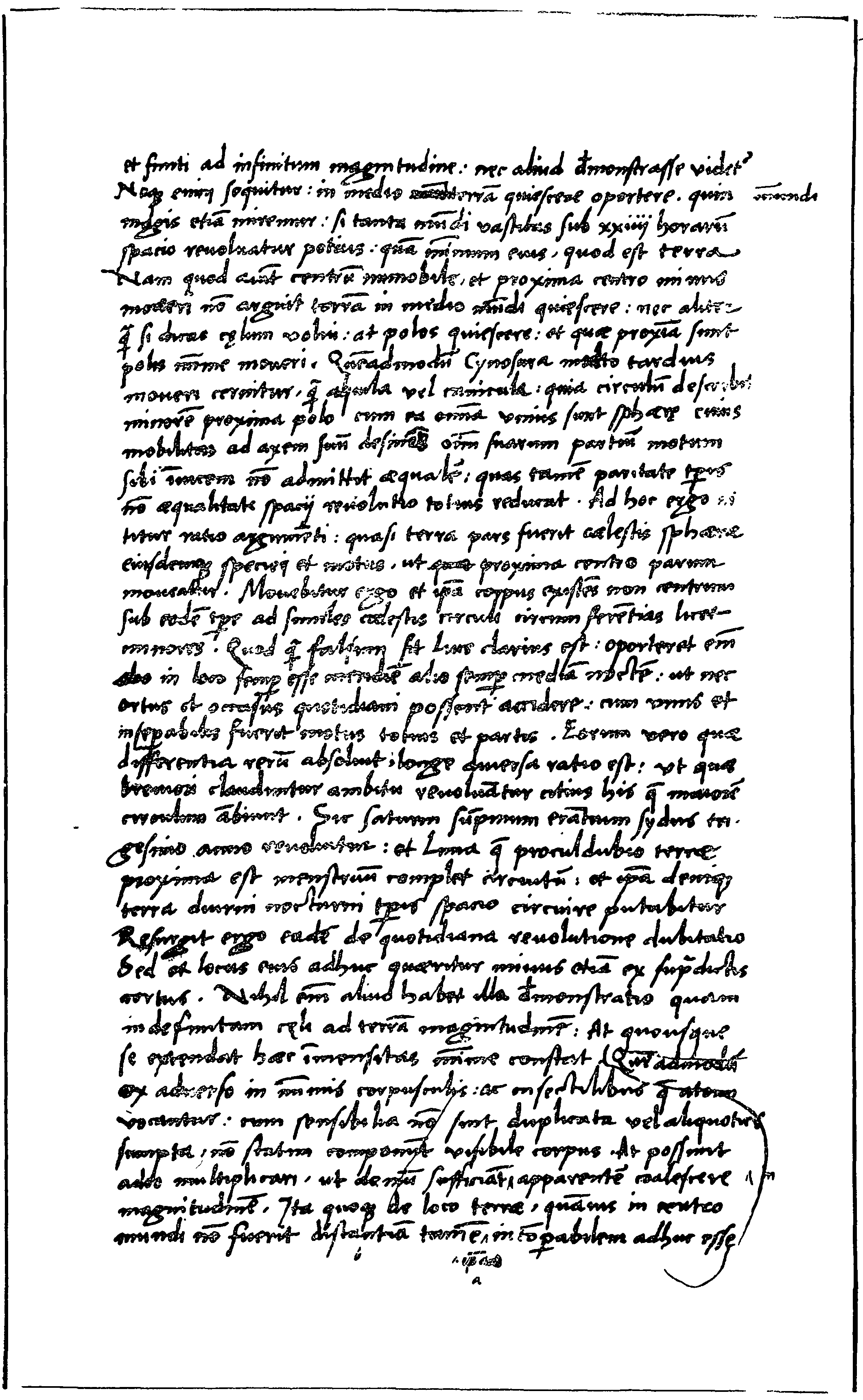 Автограф Коперника. Страница 5 из рукописи «De Revolutionibus»