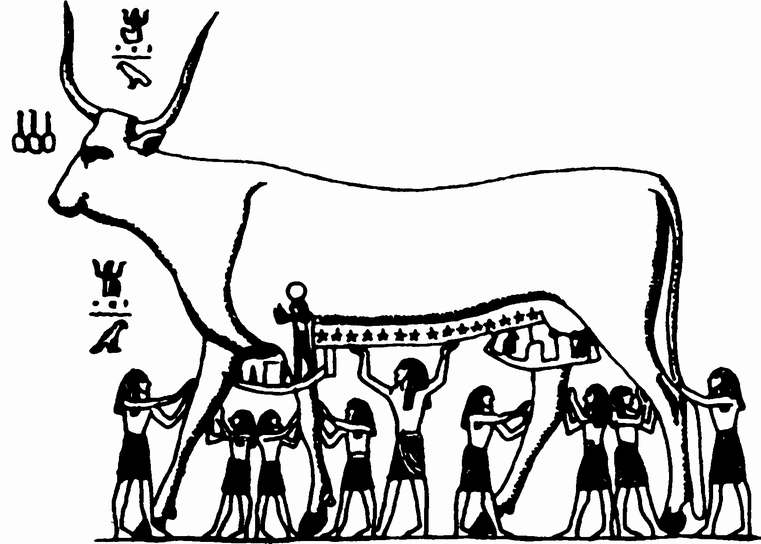 Рис. 24. Изображение богини Нут в виде священной коровы